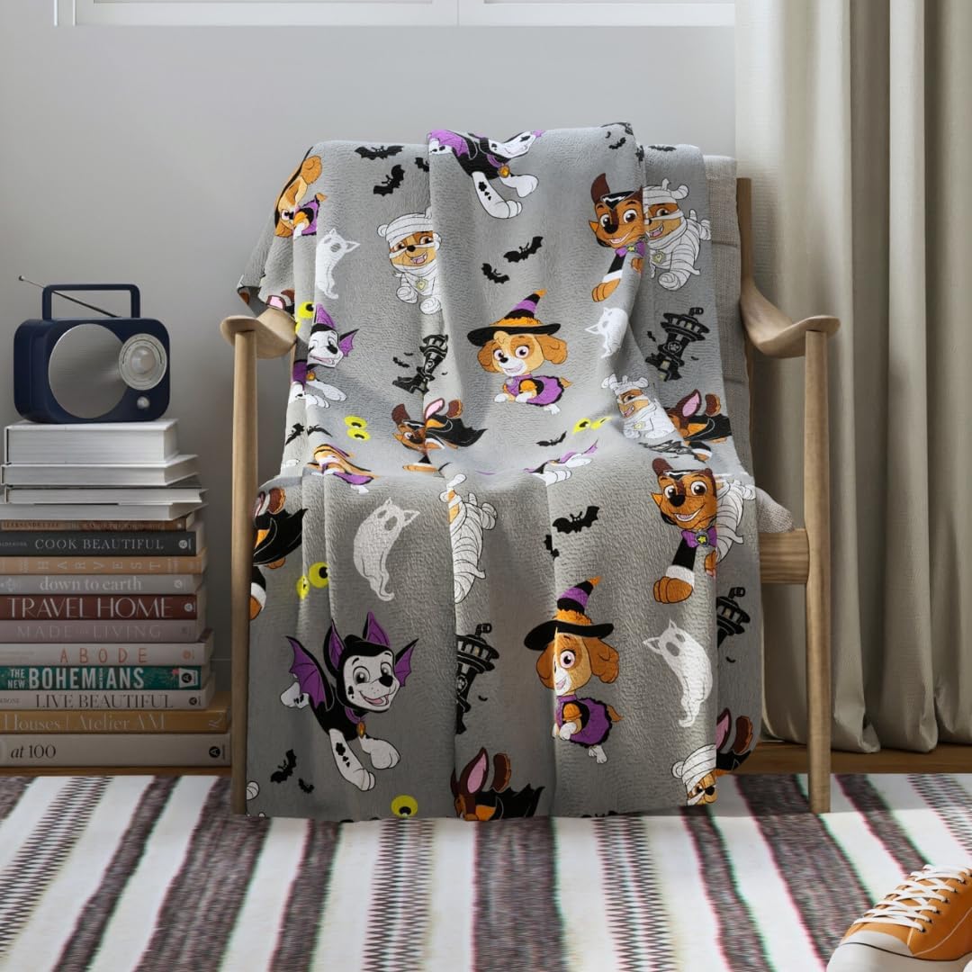Franco Kids PAW Patrol Halloween Throw Blanket, Super Soft Cozy Plush Bedding, 50 x 70, Officially Licensed Product