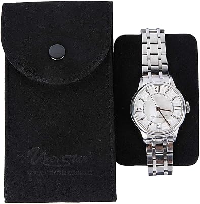 Suede Leather Watch Pouch for Watches with Bracelets Organizer Watch Travel Case Black