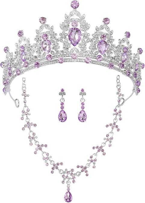 Tiaras and Crowns for Women,Crystal Bridal Jewelry Set,Costume Party Halloween Prom Pageant Jewelry for Women