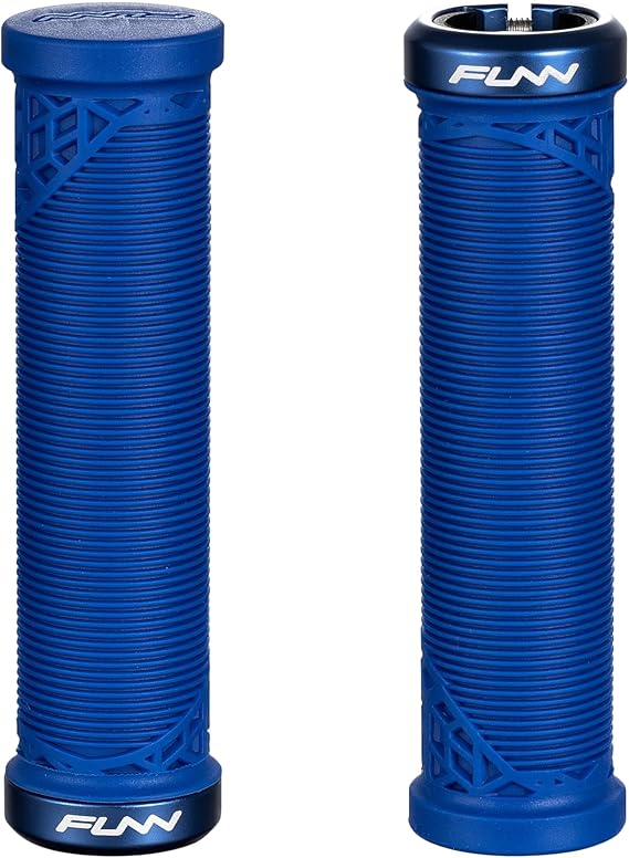 Funn Hilt JR Mountain Bike Handlebar Grips with Single Lock On Clamp, Bicycle Handlebar Locking Grips with 19 mm Inner Diameter, 3/4 Inch Bicycle Grips for Youth, Girls and Boys