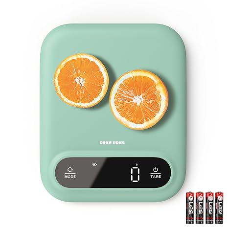 GRAM PRES Digital Food Scale 11lb/0.01oz | Kitchen Scales Digital Weight Grams and Oz for Weight Loss, Baking and Cooking,LED Display,with Tare Function