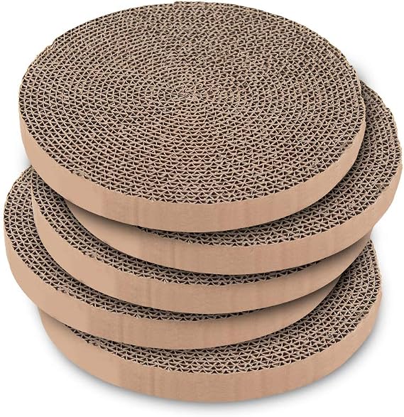 Catify Spin n' Scratch Cat Scratch Pad Refill - Round, 5-Pack