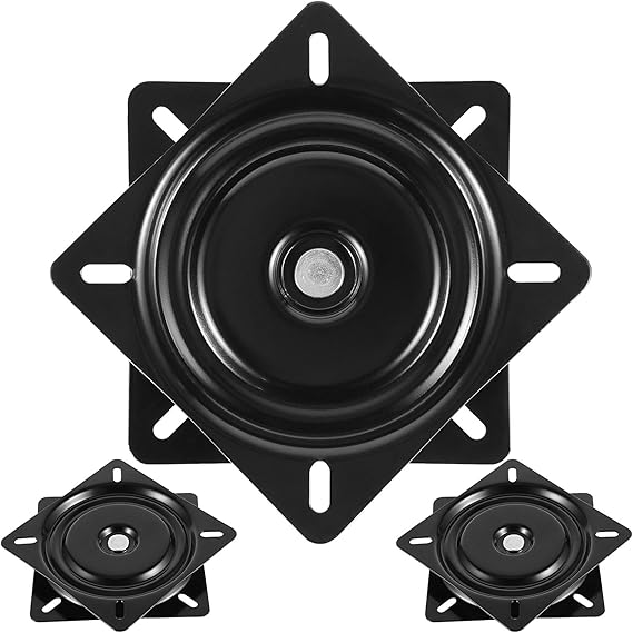 3 PCS 6-14 Inch Bar Stool Swivel Plate, Heavy Duty Seat Swivel Base Mount Plate for Stool and Chair, Black
