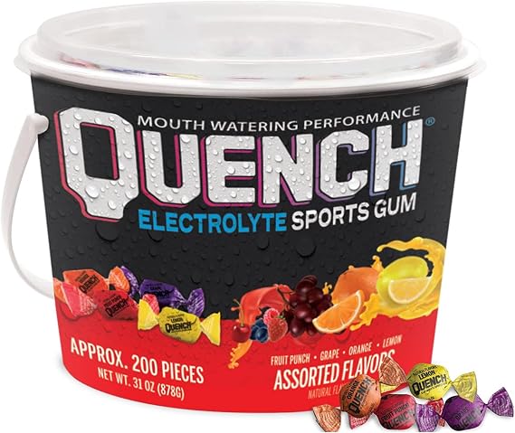 Quench Gum Bucket, Fruit Variety Flavors, 200 pieces