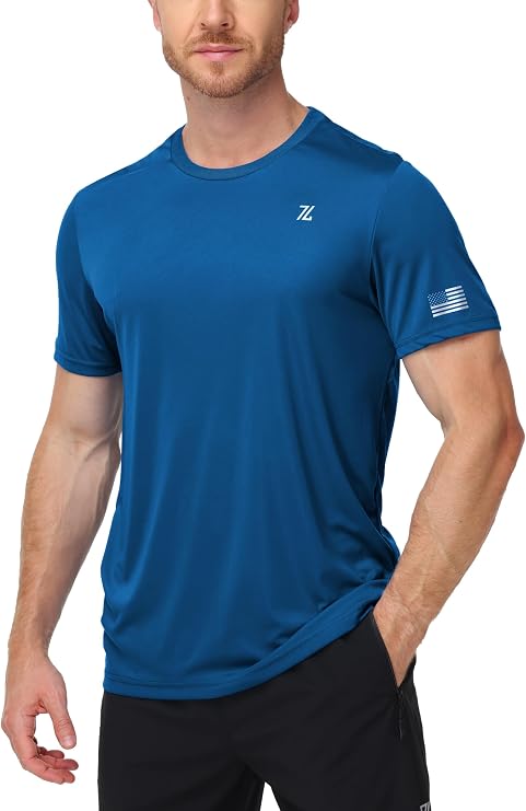 Swim T-Shirts for Men UPF 50+ Sun Protection Rash Guard, Fast Dry Moisture Wicking for Athletic Activities & Fishing