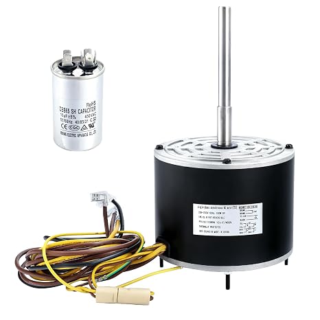 PIRIPARA Condenser Fan Motor 5KCP39EGS070S,1/4 hp, 1100 RPM,208-230V Condenser Fan Motor Replacement Compatible with ac Genteq# G3905,Carrier# 5KCP39EGY823S,HC39GE237,HC39GE237A,236,234A,Dayton# 6DLL0