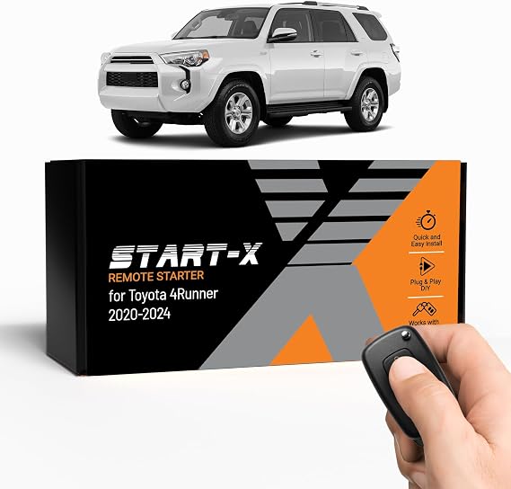Start-X Car Remote Starter Kit for Toyota 4Runner (2020-2024) | Push-to-Start Vehicles Only | Plug & Play Install | Zero Wire Splicing | Use Your OEM Key Fob | DIY System