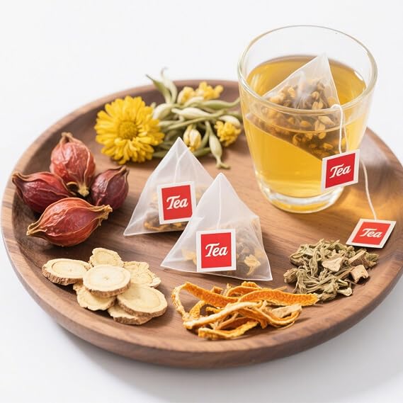 30/60PCS Chicory And Gardenia Tea,Chicory and Gardenia Herbal Tea- Natural Herbal Formula:Gardenia,Chrysanthemum,Honeysuckle,Licorice,Tangerine Peel (1PCS)