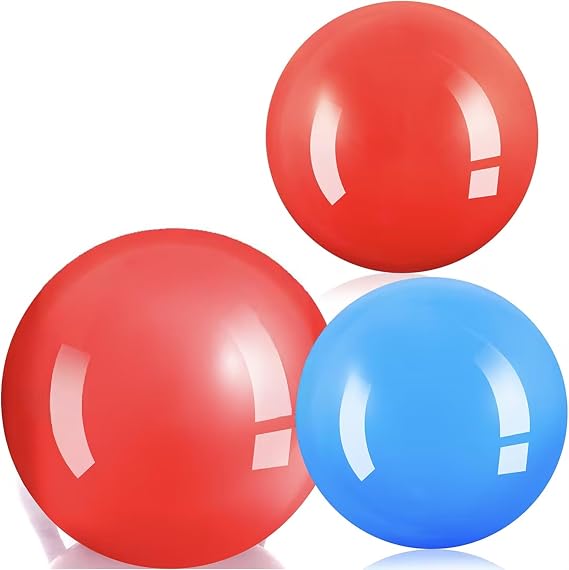 Jenaai 2 Pcs 30 Inch Large Bouncy Balls, Red, Blue, 2 Pcs