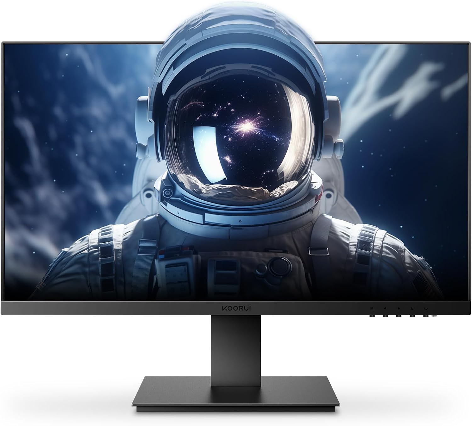 KOORUI 24 inch Full HD 1080p Gaming Monitor 100Hz, 99% sRGB, Sync Adaptive, Build-in Speakers, Low Blue Light, Tilt, VESA Wall Mount, HDMI x1, VGA Port x1, Black