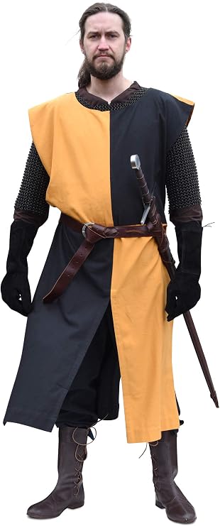 Battle-Merchant Medieval Surcoat Eckhart 12th Century Cotton Knight Tabard for LARP, Reenactment & Cosplay