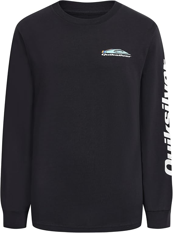 Quiksilver Boys' Long Sleeve Regular Fit Logo Graphic T-Shirt