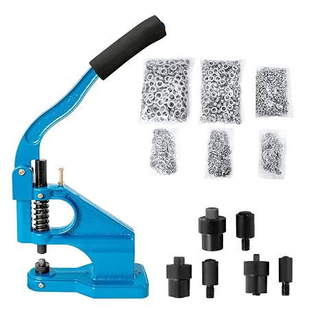 Grommet Tool Kit, Heavy Duty Eyelet Press with 3 Dies