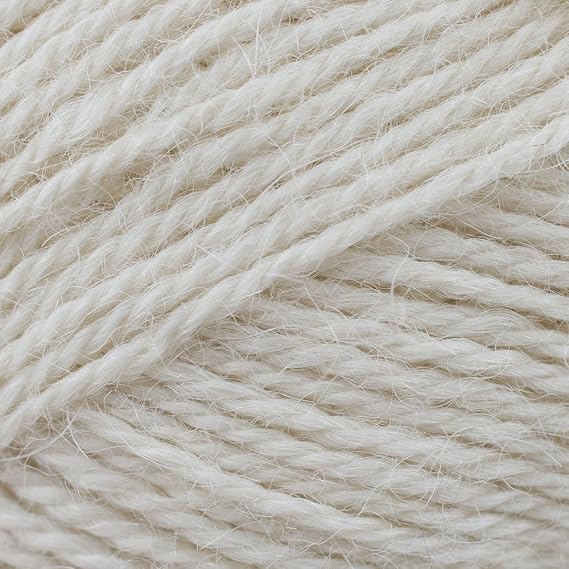 Pure Alpaca Wool Yarn Drops Alpaca, 59 Colors, in 1.8 oz Balls - 183 yds per Ball (0100 Off White)