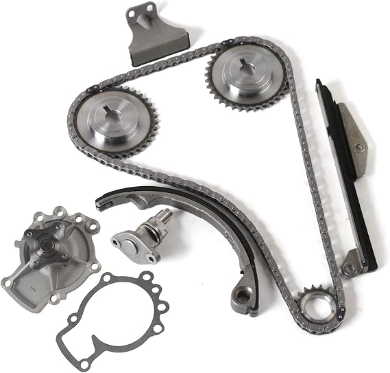 MPLUS 9-4177S Timing Chain Kit Water Pump, Compatible with 1991-2002 Nissan Sentra 2.0L, 1991-2002 Infiniti G20 2.0L, 1995-1998 Nissan 200SX 2.0L and More Eng. Code SR20DE