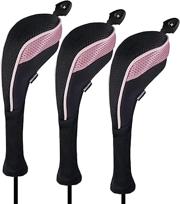 Andux 3 Pack Long Neck Golf Hybrid Club Head Covers Dial No. Tag CTMT-01