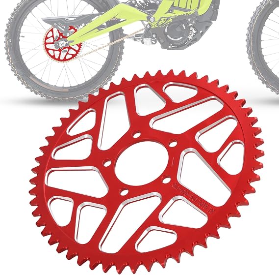 Dirt Bike Kettenrad 54 Zähne Hintere Kettensatz Kettenritzel 420/54T für Surron Sur Ron Light Bee X S LBX Elektro Ebike Rot
