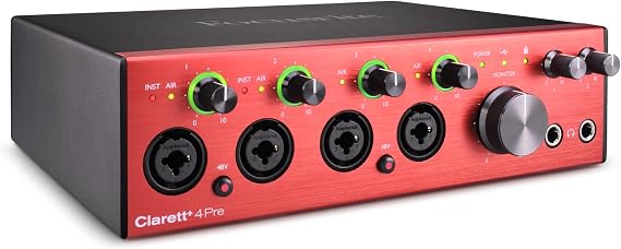 Focusrite Focus Light/Clarett + 4Pre 18in/8out USB Audio Interface
