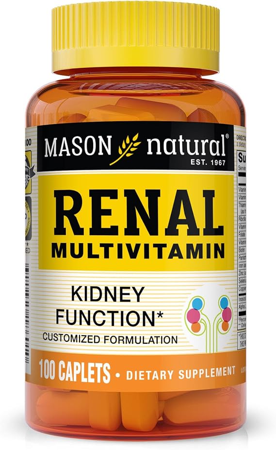 MASON NATURAL Renal Multivitamin with ALA & B Vitamins, 100 Day Supply