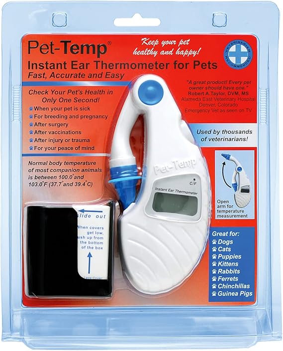 PT-300 Pet-Temp Ear Thermometer for Dogs and Cats. Know When to Take Your Pet to the Vet!