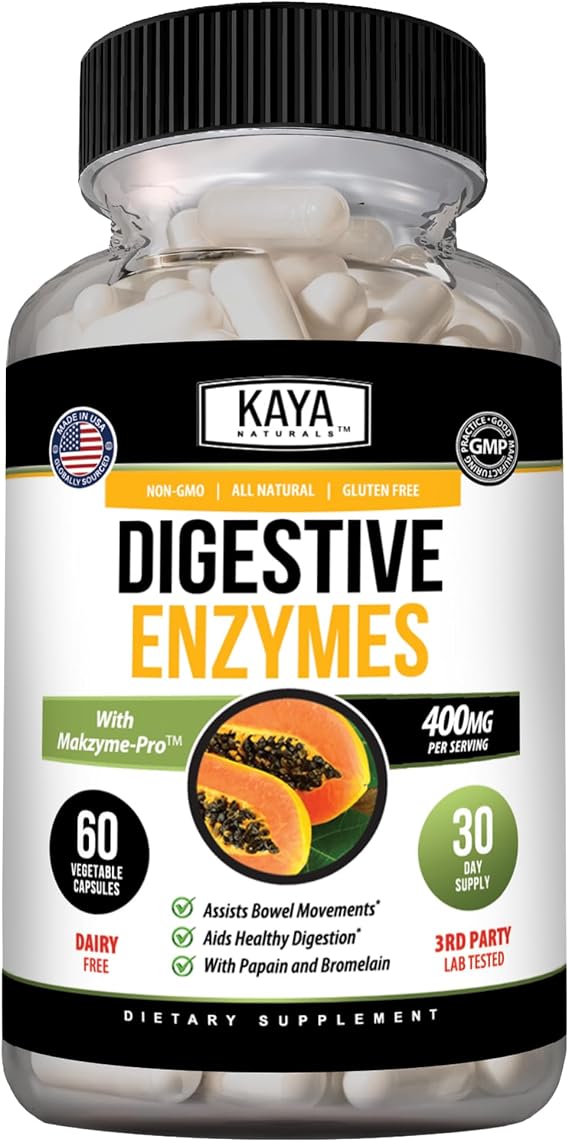 Kaya Naturals Digestive Enzymes 60 Veggie Capsules