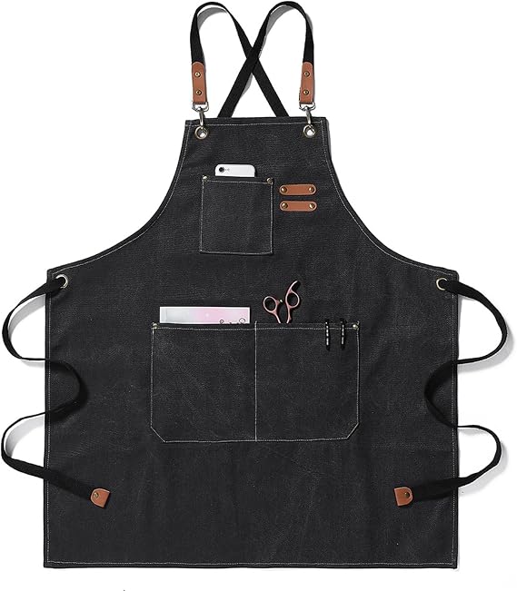 Chef Aprons Men and Women Housework Supermarket Restaurant Thickened Washable Denim Apron