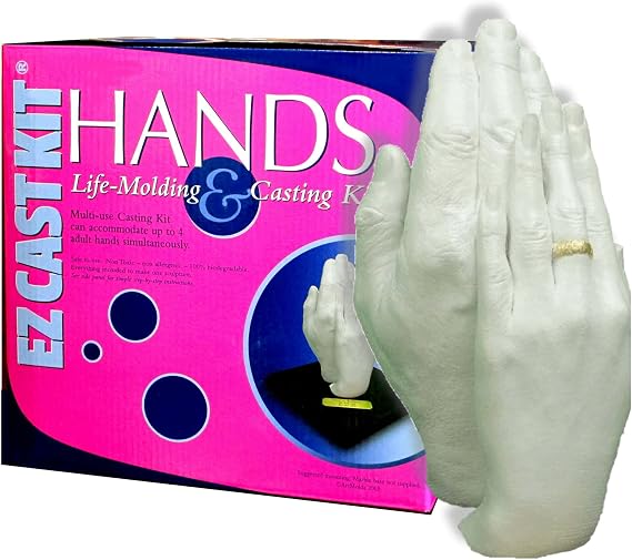 EZ Cast Kit - Hand Casting and Molding Kit for DIY Plaster Statues - Perfect for Couples, Families, and Events - Quality Materials for Professional Results