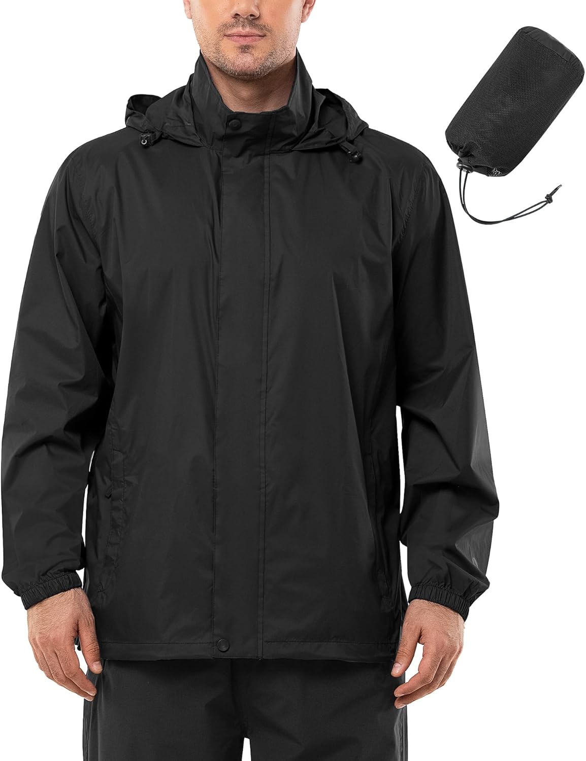 outdoor ventures mens rain jacket waterproof ultralight thin foldable raincoat breathable bicycle sport rain jacket