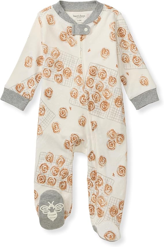 Burt's Bees Baby Boys Footless Pajamas, Sleep and Play Loose Fit, 100% Organic Cotton Soft One-piece PJs