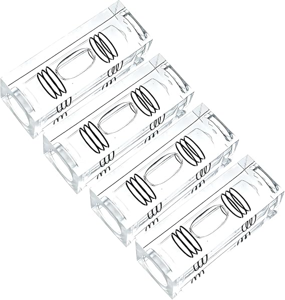 High precision three line mini bubble level, transparent square bubble (40 * 40 * 15mm white water)