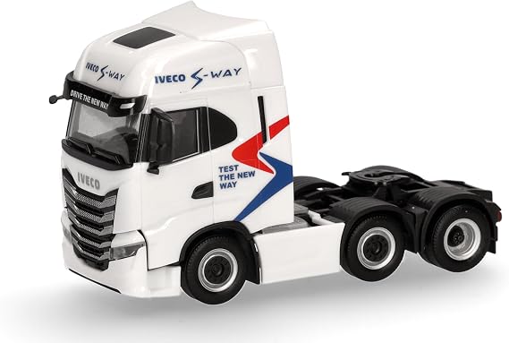 Herpa Truck Model Iveco S-Way 6x2 Tractor Test The New Way Miniature Scale 1:87 Collectable Made in Germany Plastic