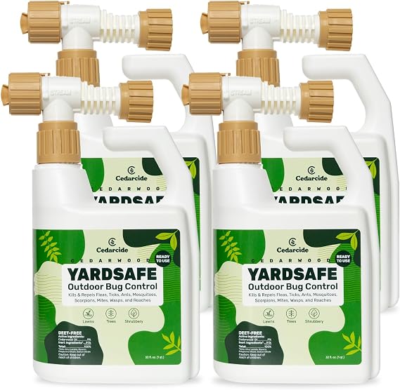 Outdoor YardSafe | Kills & Repels Mosquitoes, Ticks, Fleas, Mites & More with Natural Essential Oils | Family & Pet-Safe | Eco-Friendly | 4 Quarts (128 Oz.)