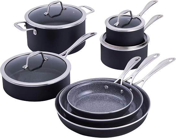 Henckels Capri Ceramic 11-pc Aluminum Ceramic Nonstick Cookware Set