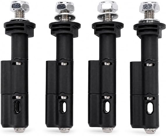 Mounting Pins for Recovery Boards, 4PCS 17mm Traction Boards Mounting Pins Safety Mount Pins Set for MaxTrax MKII LITE and Mini Recovery Traction Boards, 360 Degree Rotatable