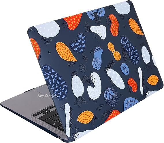 McStorey MacBook Air 13.6 İnç Meyve Desenli Kılıf A2681 A3113 A3240 A3449 M2 M3 M4 M5 Uyumlu Parlak Sert Kapak Hard Case Siyah