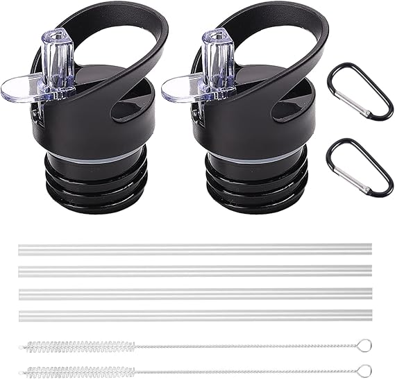 Standard Size Straw Lid for Hydro Flask Standard Mouth and Simple Modern Ascent Bottle, Sports Caps Water Bottle Accessories Top Replacement Straw Lid- 2 Pack