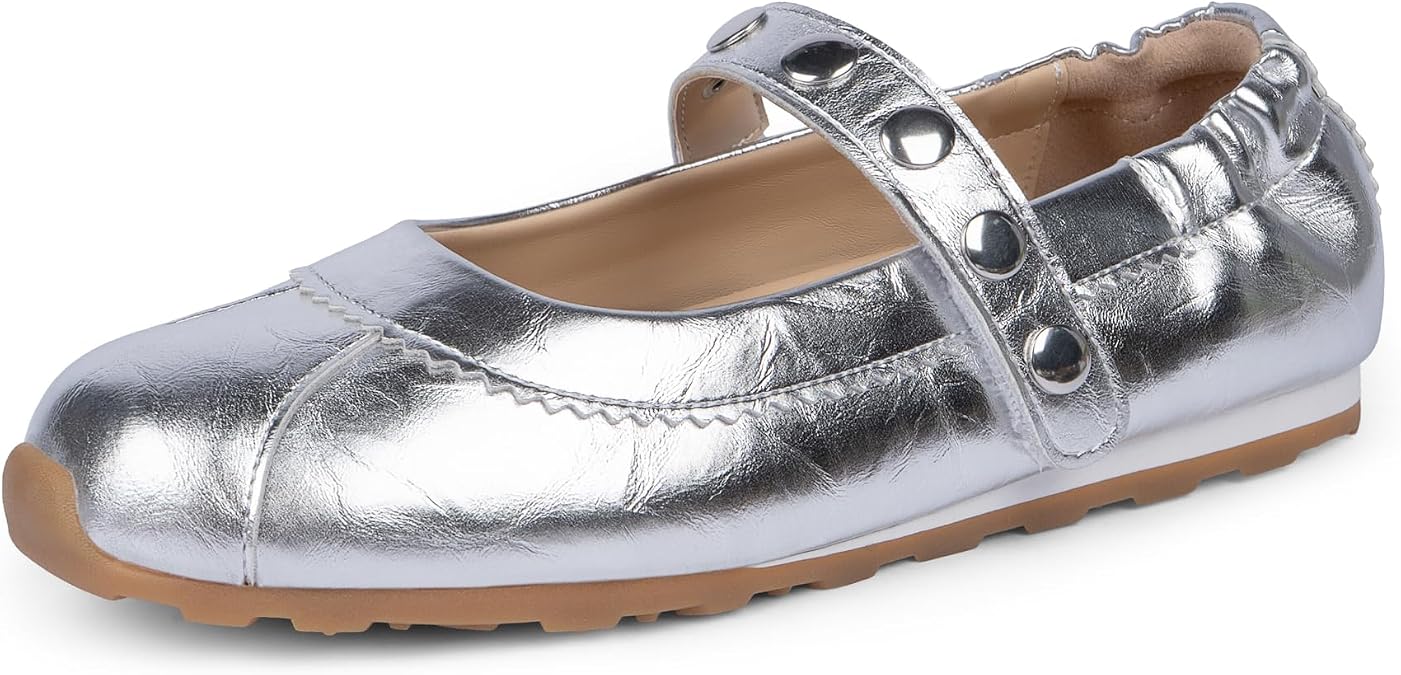 Tigeridea Mary Jane Ballet Sneakers Women Flat Dressy Casual Walking Shoes