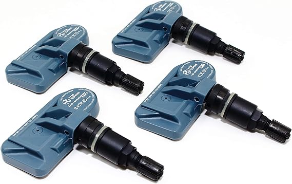 ITM Set of 4 315mhz TPMS Tire Pressure Sensors Replaces Ford OE Part # F2GZ-1A189A wMatte Black Aluminum Valve Stems