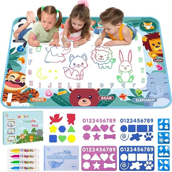 Water Doodle Mat 40 x 32 Inch Kids Water Painting Doodle Drawing Mat
