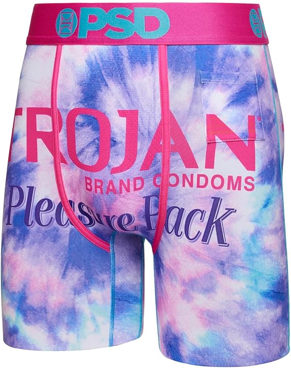 PSD Men's Trojan Pleasure Hp Boxer Briefs, Purple, XL