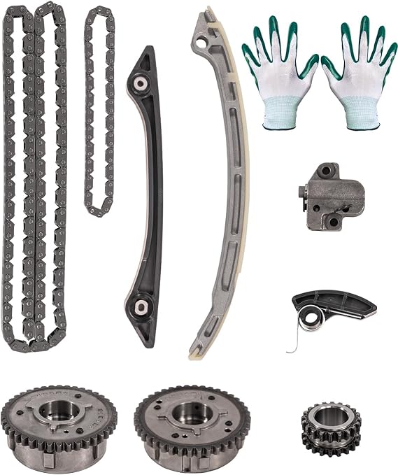 Engine Timing Chain Kit Compatible with Land | Rover Range Rover Evoque LV/L538 2011,Discovery L550 2014-2018,Freelander MK2 Si4 2011-2014,2.0L 4X4,Replace # CJ5E6C525AD