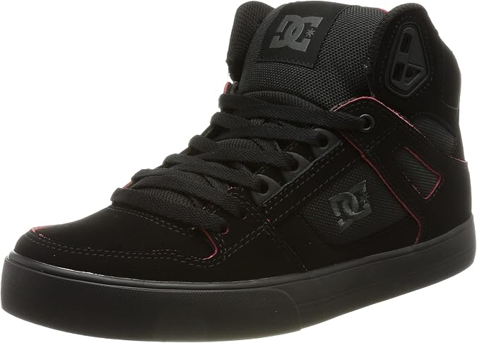 DC Shoes Men's Pure High Top Trainers Skate Shoe Black White Blue