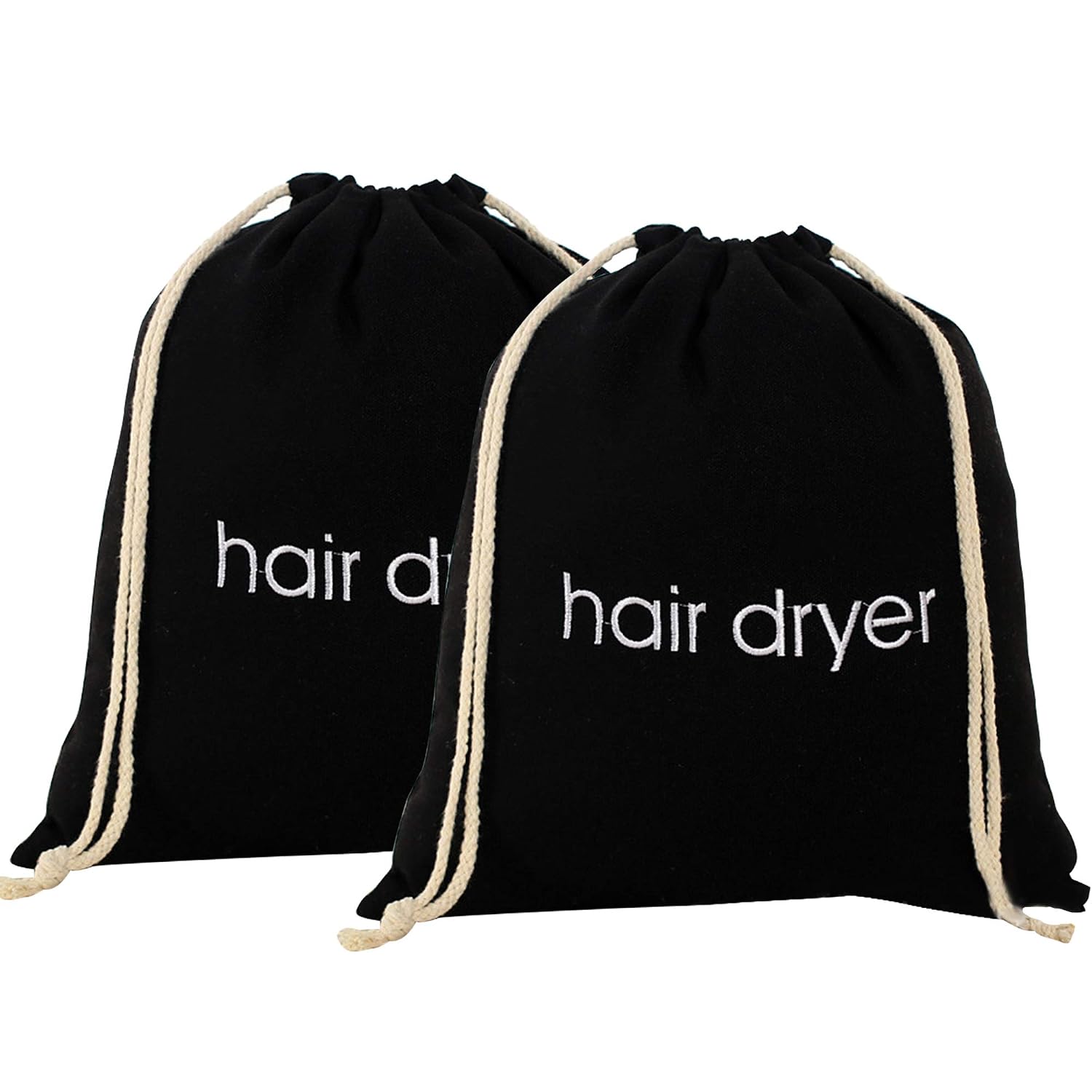 2 Pack Hair Dryer Bags Drawstring Bag Big Cotton Hairdryer Bag Color 4