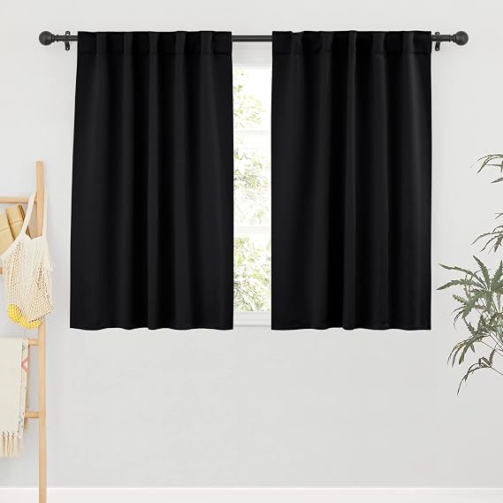 RYB HOME Small Window Curtains Blackout for Kitchen Bathroom Cafe RV Camper