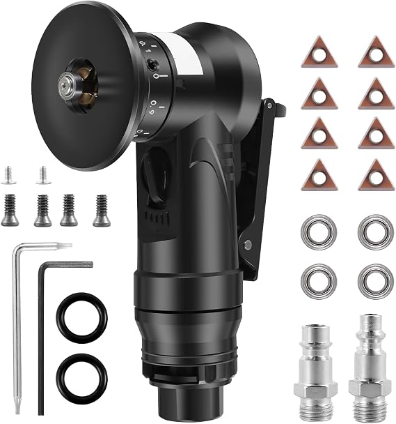 Mini Pneumatic Chamfering Machine, 45 Pneumatic Chamfering Tool Handheld, 45 Degree Air Chamfer Deburring Tool, Portable Chamfering Machine with Blades for Beveling Deburring (01)