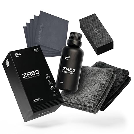 Nasiol ZR53 Nano Ceramic Coating for Cars Complete Kit for Professional Paint Protection with Expert Guide