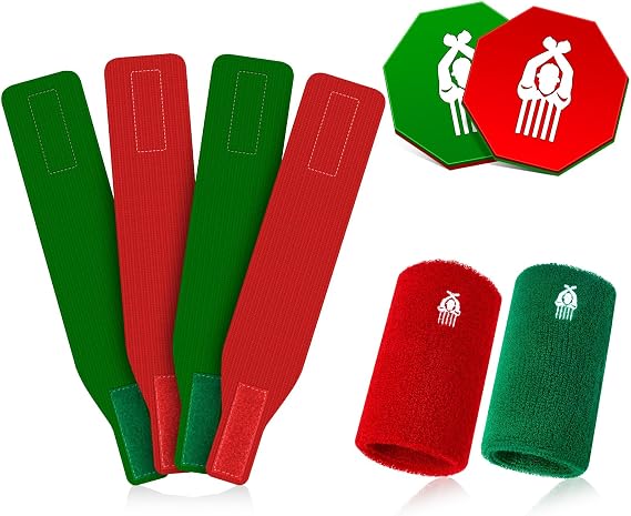 Deekin 7 Pcs Wrestling Referee Set Flip Disc 2 Wristbands 4 Ankle Bands