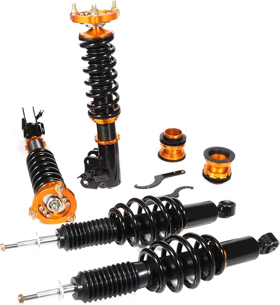 SCITOO Coilovers Struts Fit for 06-11 Acura for CSX Full Set Struts Kit | for 06-11 for Honda for Civic Adjustable Height Coilover Struts, Golden