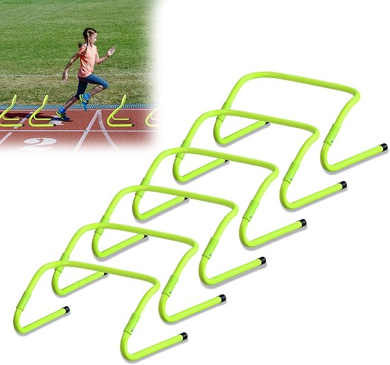 YRHome 6-Piece Speed/Agility Training Hurdles Training Hurdles Coordination Hurdles Height Adjustable 30 cm Hurdle Set for Coordination Training Agility Speed Multi-Sport Training Aid
