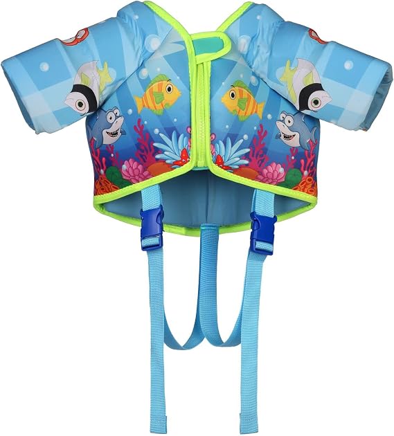 JKSPORTS Kids Life Jacket from 30 to 65lbs, Toddler Swim Float Vest Kids Swim Infant/Baby/Toddler, Swim Vest with Arm Wings for Boys and Girls